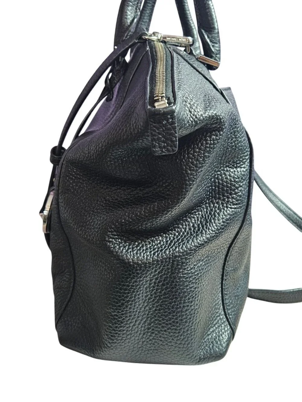 Michael Kors Leather Black Riley Large Satchel/Crossbody Bag
